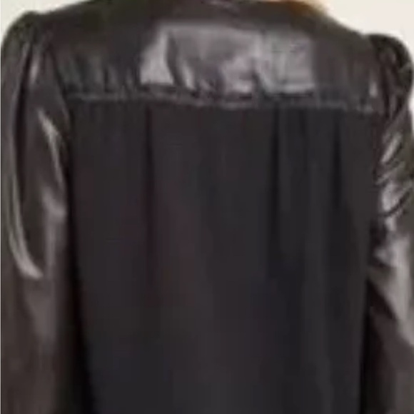 Anthropologie Current Air Women's Black and Silver Blouse-sz XS - Picture 6 of 8